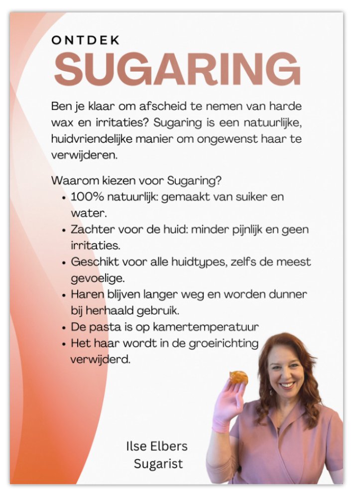Sugaring is een natuurlijke vorm van ontharen waarbij er gewerkt wordt met een zachte suikerpasta op basis van water, suiker en probiotica. In tegenstelling tot traditioneel harsen